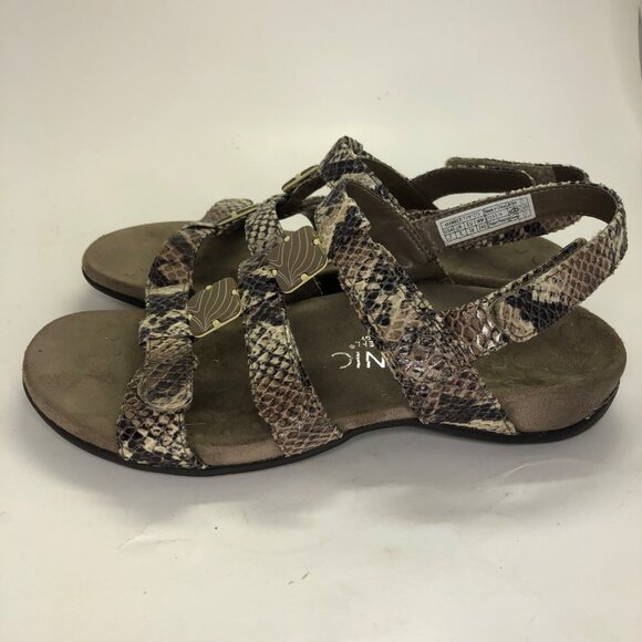 Vionic Amber Snake Skin Slingback adjustable Sandals Size 7 - Picture 3 of 10